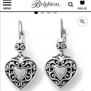 Brighton Reno heart lever back earrings